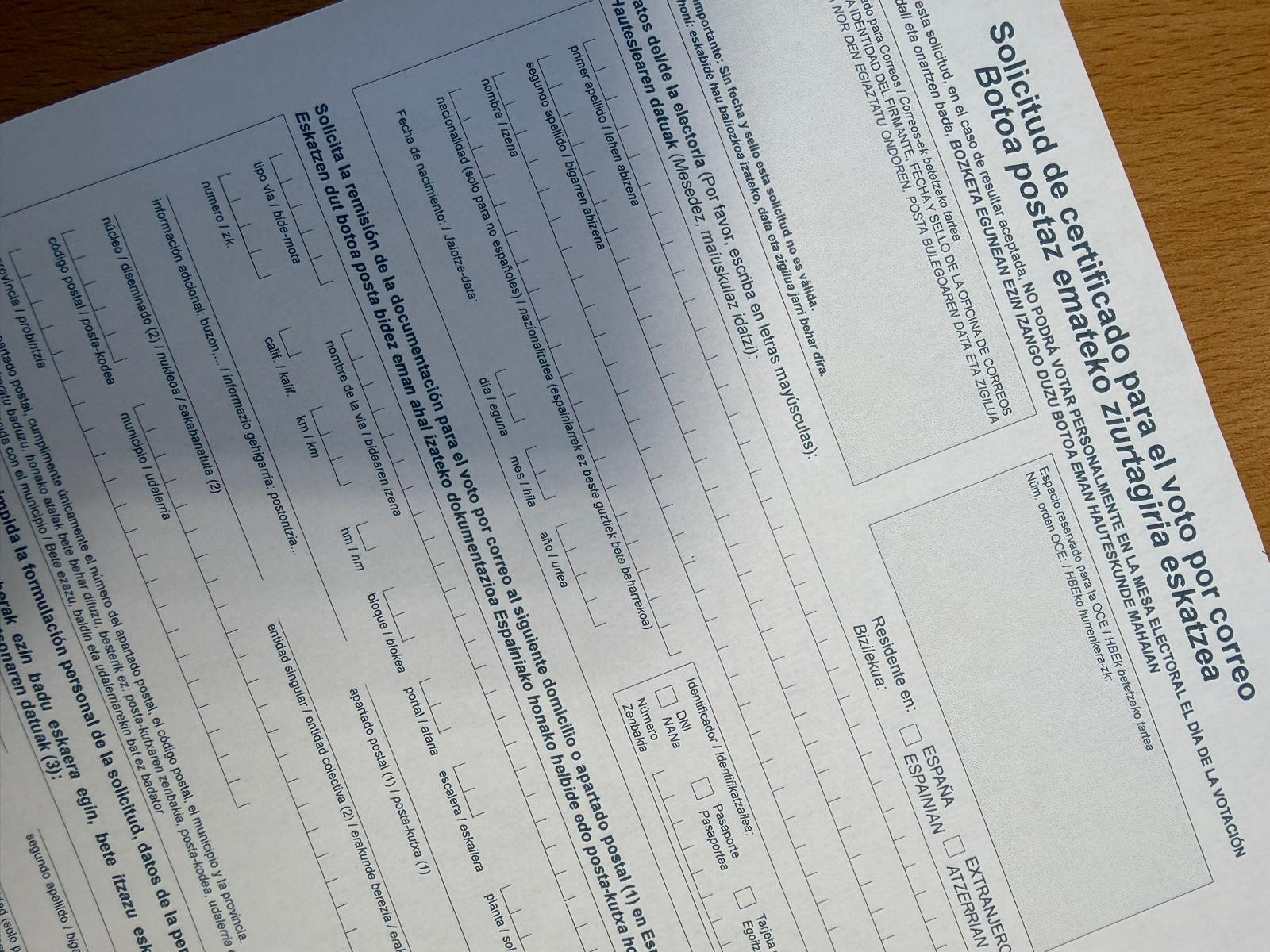 Posta bidezko botoa emateko laguntza zerbitzua eskainiko du EAJk