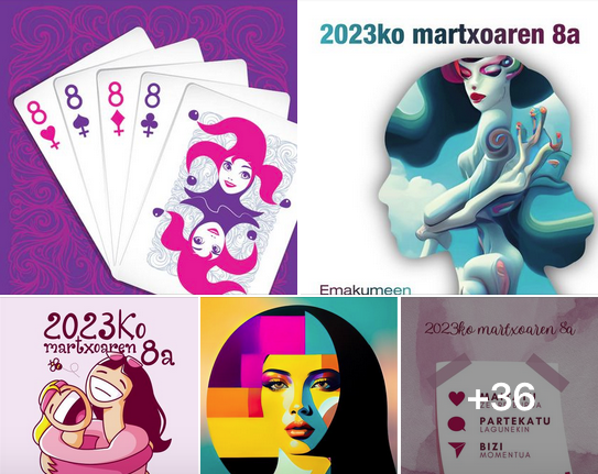 Astelehenean itxiko da Martxoak 8ko kartel lehiaketara lanak aurkezteko epea