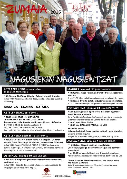 Nagusien Mahaia: adinekoen beharrei erantzun nahi dien ekimen irekia