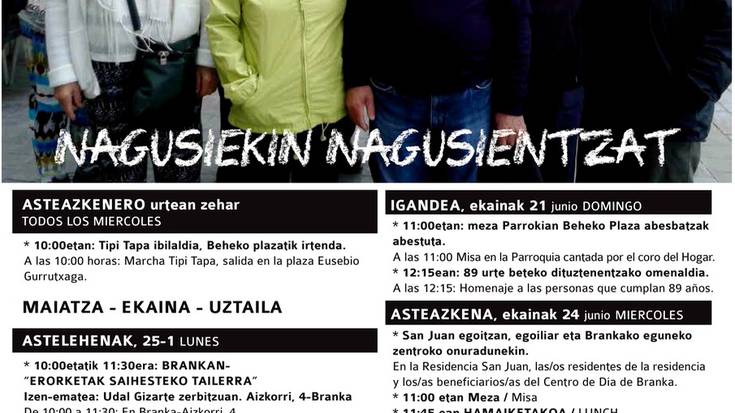 Nagusien Mahaia: adinekoen beharrei erantzun nahi dien ekimen irekia