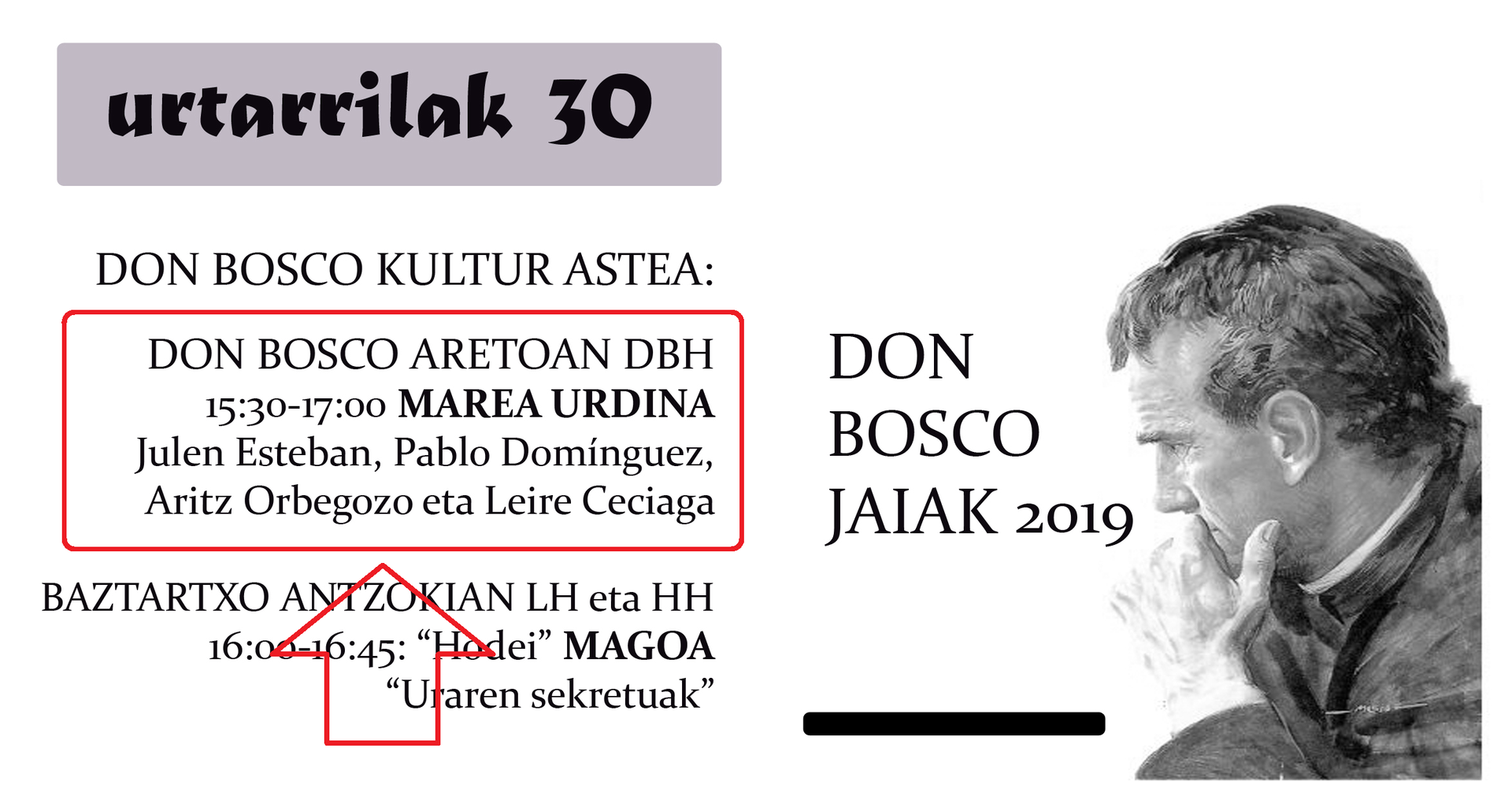 Floreagako DBHko ikasleentzat Marea Urdinaren hitzaldia bihar