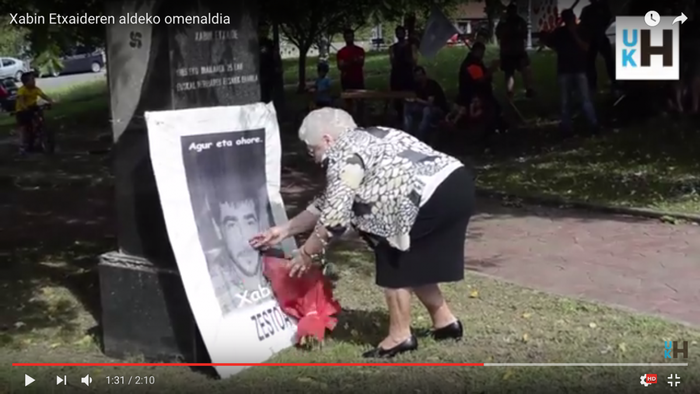 BIDEOA: Xabin Etxaideren aldeko omenaldia