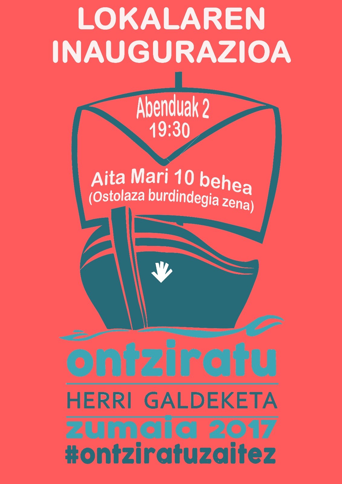 Ontziratu taldearen lokalaren inaugurazioa ospatuko dugu ostiralean