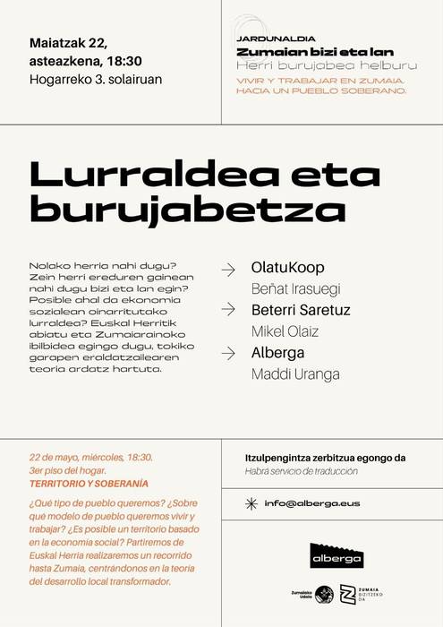 'Lurraldea eta burujabetza' solasaldia