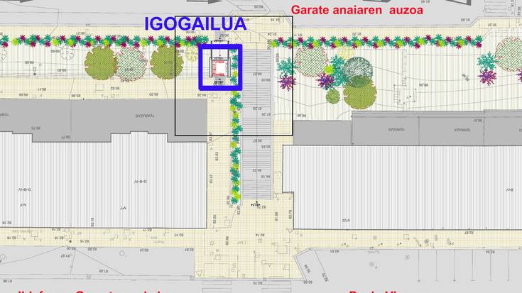 Igogailua jarriko dute Ildefonso Gurrutxaga kalearen eta Garate Anaiaren auzoaren artean