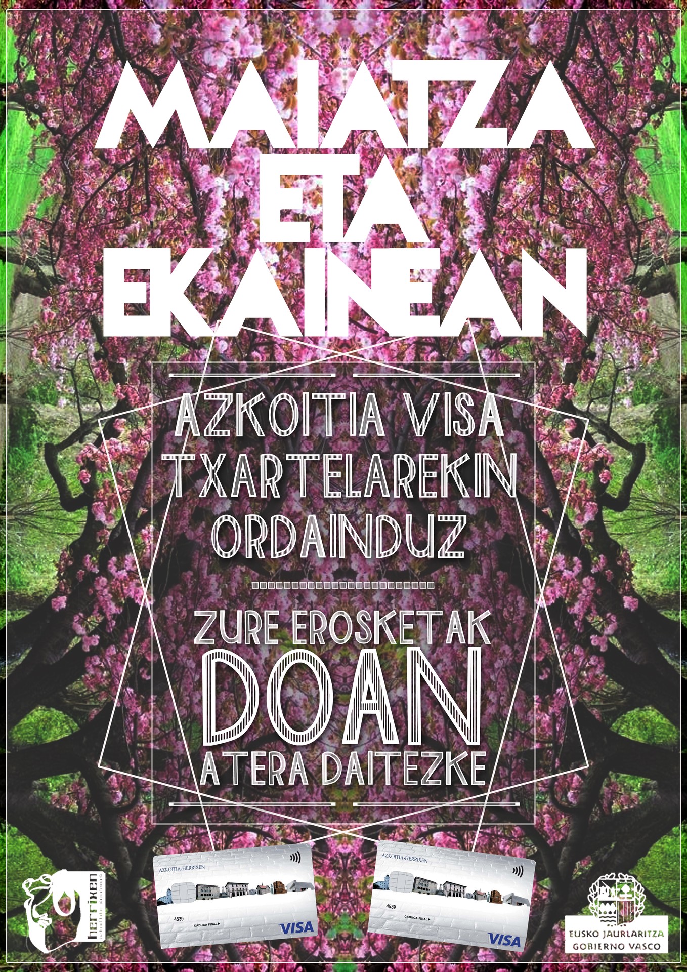 Azkoitia Visa txartelarekin, erosketak doan