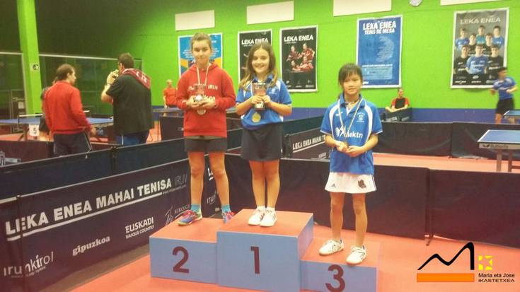 Maria eta Joseko ikasleen maila handia mahai teniseko Euskadiko txapelketan