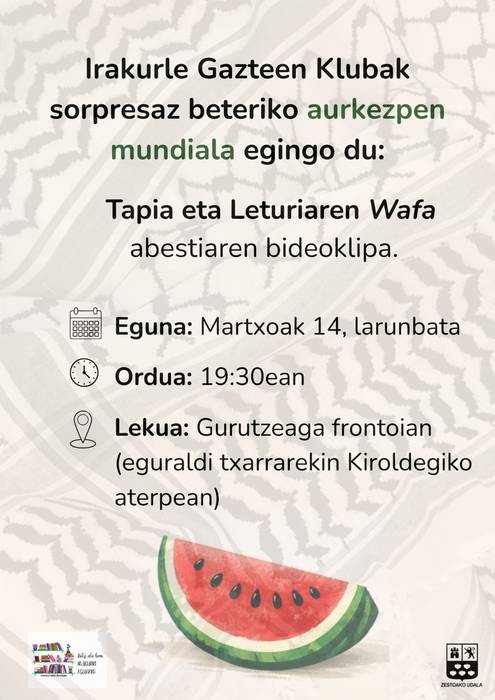Tapia eta Leturiaren 'Wafa' abestiaren bideokliparen aurkezpena