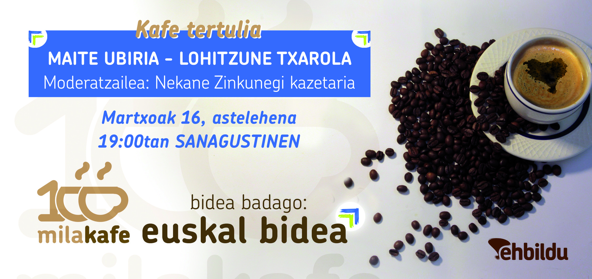 Euskal Bideaz aritzeko parada, datorren astelehenean Sanagustin kulturgunean