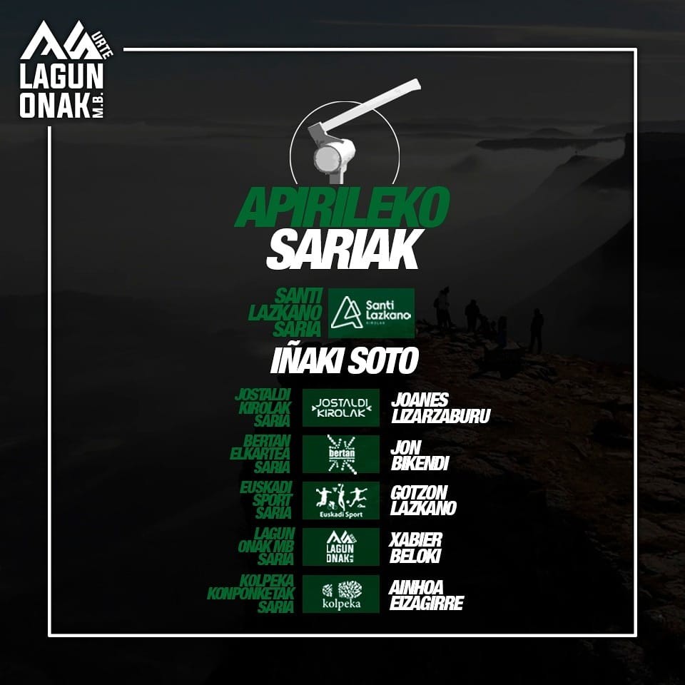#75tontor: apirileko sariak