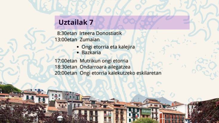 Andrak Erramutan Ondarruko traineruari ongietorria