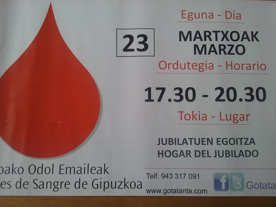 Martxoak 23 bigarren odol ematea Zumaian