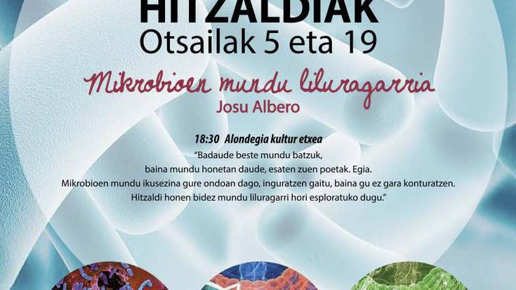 Mikrobioei buruzko bigarren hitzaldia, gaur, Alondegian