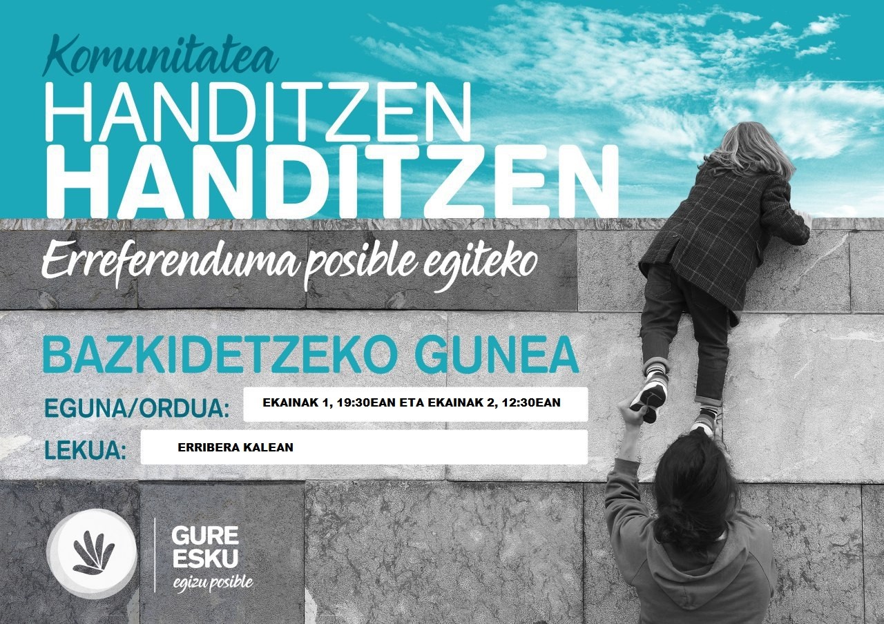 Bazkidetzeko gunea jarriko du asteburuan Zumaiako Gure Esku Dagok