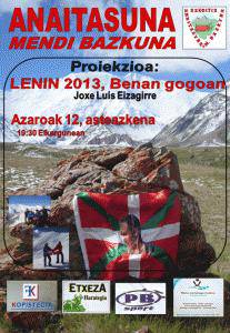 Anaitasuna M.B.: "Lenin 2013, Benan gogoan" proiekzioa