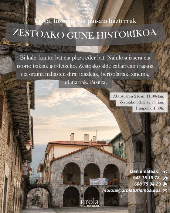 Bisita gidatua: Zestoako gune historikoa