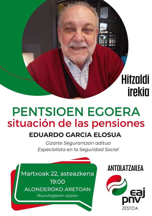 Hitzaldia: 'Pentsioen egoera'