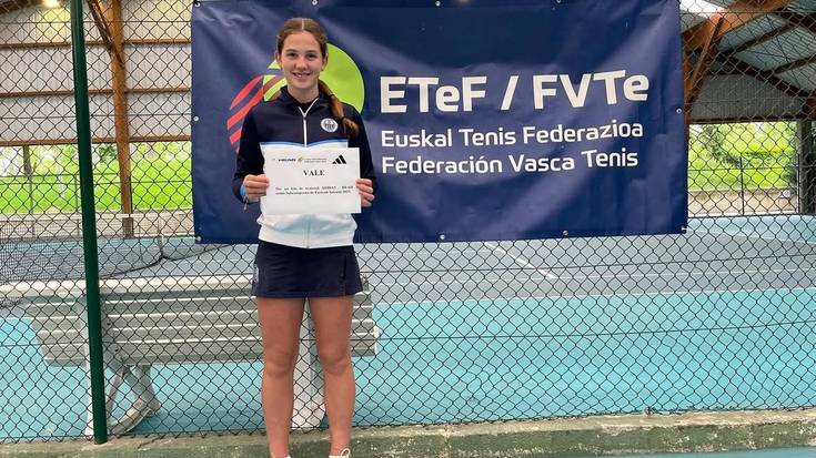 Izaro Sarasua azpitxapeldun Euskadiko Tenis Txapelketan