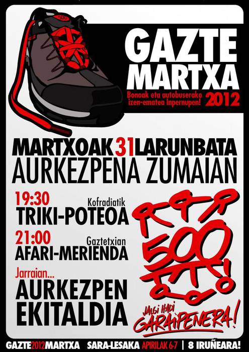 Gazte Martxa aurkeztuko dute larunbatean Zumaian