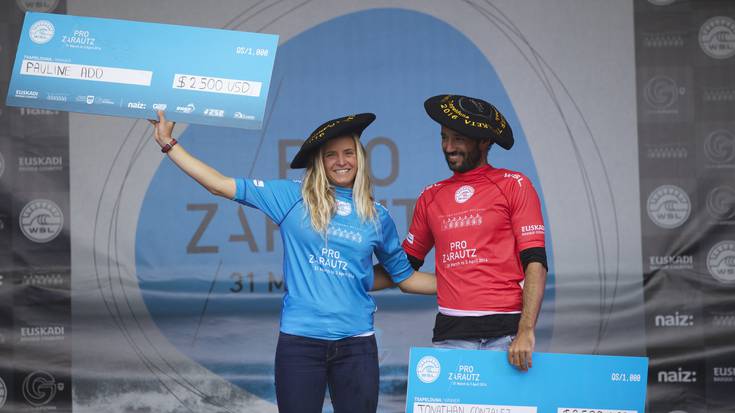Pauline Ado eta Jonathan Gonzalezek irabazi dute Pro Zarautz surf txapelketa