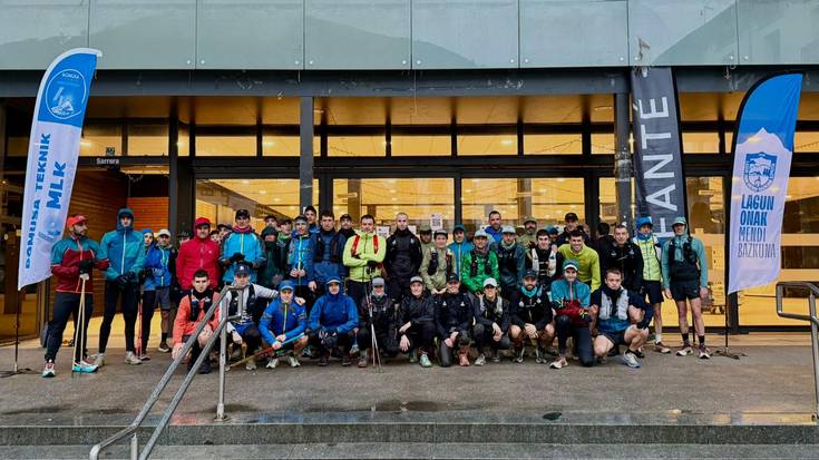 Elurretan egin dute Azpeitia eta Mandubia arteko bidea