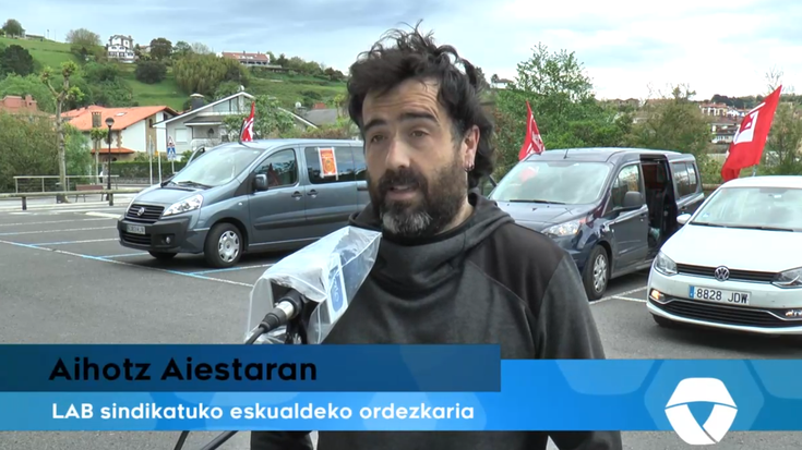 Langileen eskubideen alde, LAB sindikatuak auto karabana egin du gaur goizean