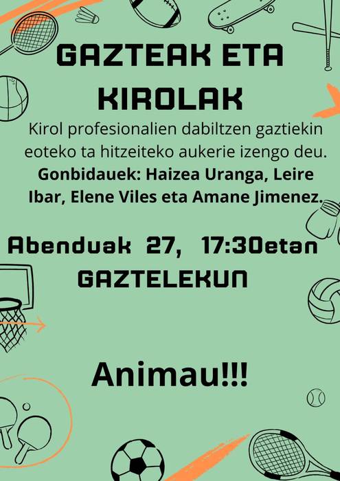 Solasaldia: 'Gazteak eta kirolak'