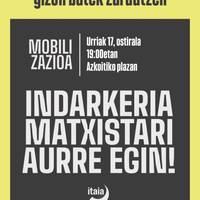Elkarretaratzea: Zarauzko hilketa matxistaren kontra, Itaiak deituta