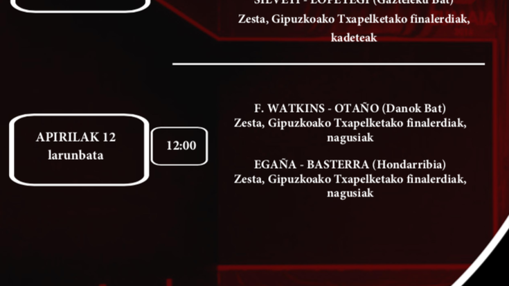 Aste honetako pilota partidak