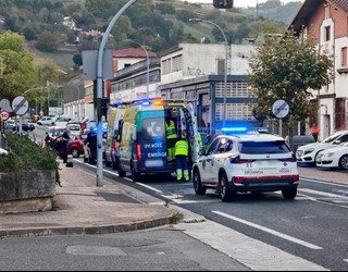 Moto gidari bat zauritu da Landeta hiribidean izan den trafiko istripuan