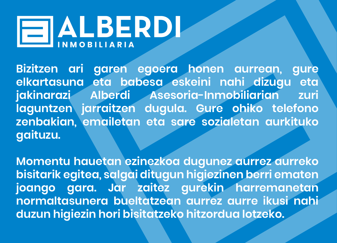 Alberdi Inmobiliariaren aste honetako proposamenak