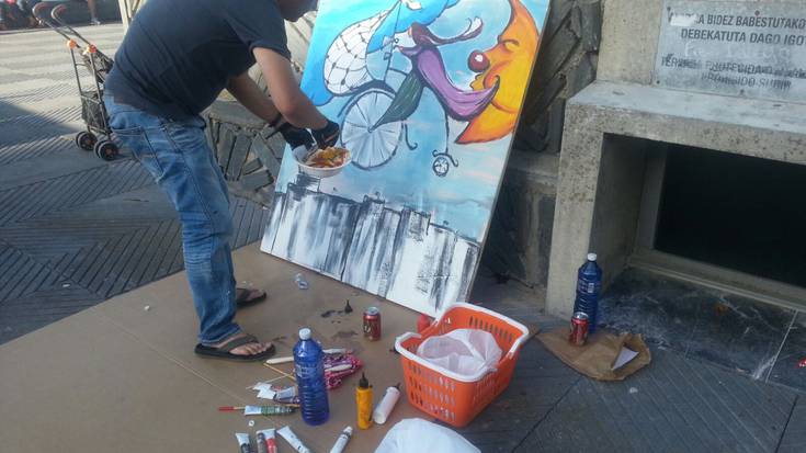 Kalea Guztiona Dak Donostiako Kursaalean margotu du