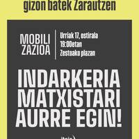 Elkarretaratzea: Zarauzko hilketa matxistaren kontra, Itaiak deituta