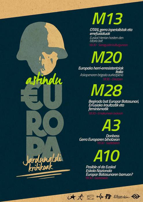 Astindu Europa jardunaldi kritikoak egingo dituzte Azpeitian