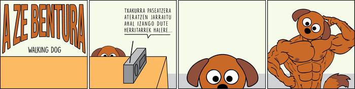 Enoken bigarren zinta, txakurrarekin kalera ateratzeko aukeraz