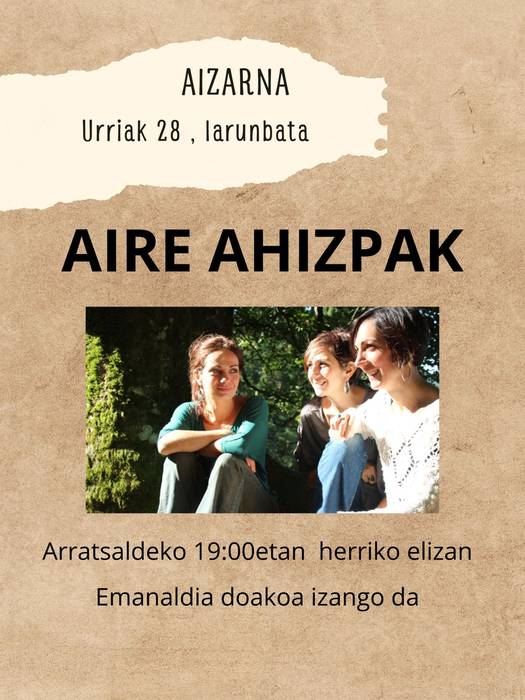 Kontzertua, Aizarnan: Aire ahizpak