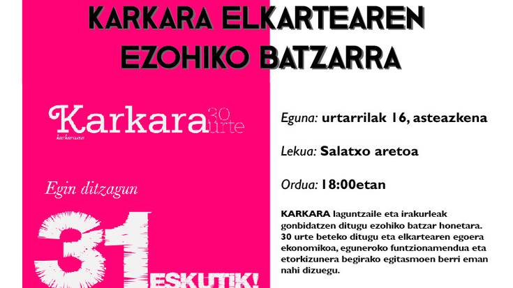 KARKARA elkarteak ezohiko batzarra egingo du datorren asteazkenean