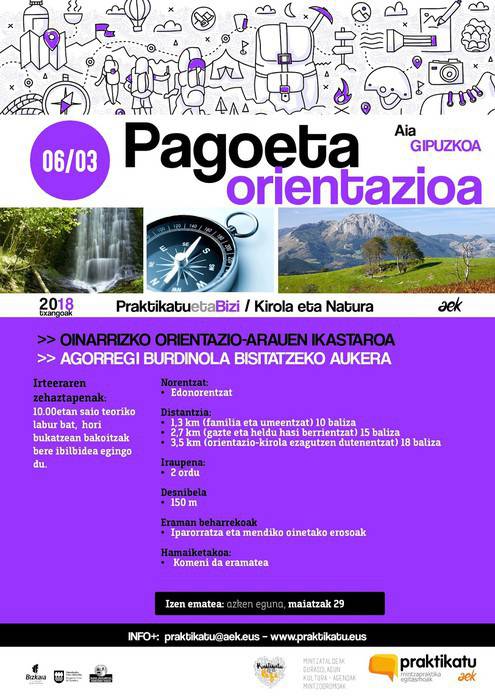 Orientazio saioa antolatu du Mintzalagun ekimenak Pagoetako Parke Naturalean