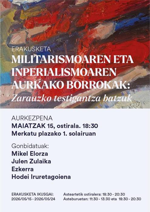 Erakusketa: 'Militarismoaren eta inperialismoaren aurkako borrokak: Zarauzko testigantza batzuk'