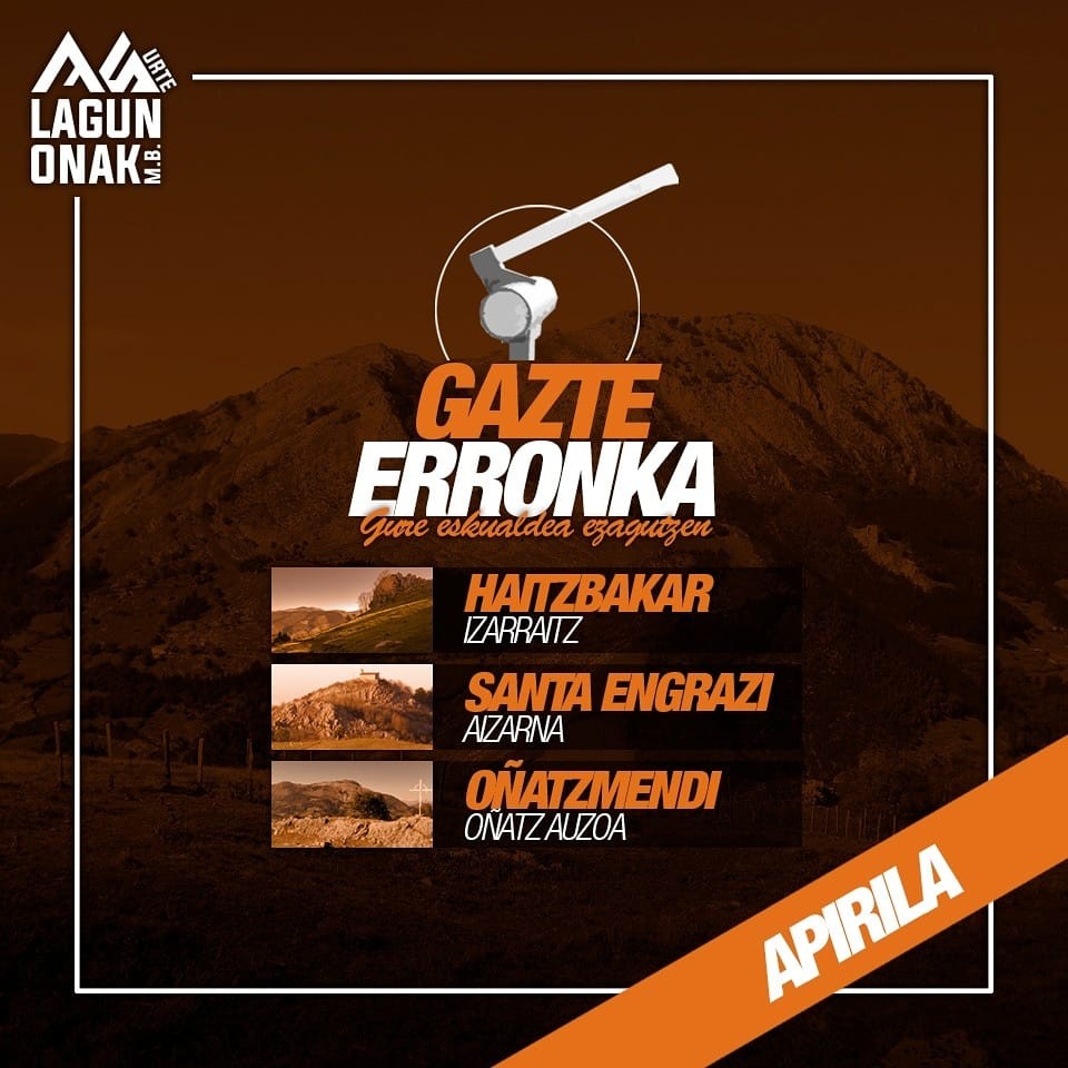 #GazteErronka: apirileko mendiak eta txokoak