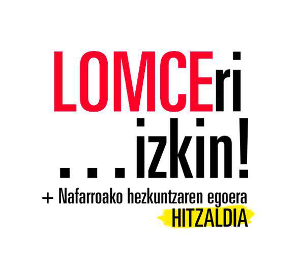 LOMCE legeari izkin egiteko alternatibak hizpide biharko hitzaldian
