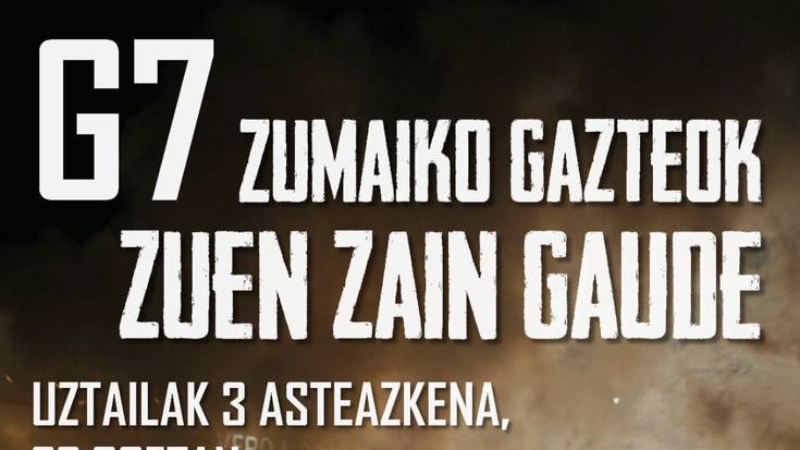 G7aren aurkako ekitaldiak egingo dituzte Torreberri Gaztetxean