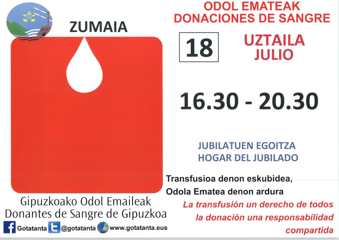 Odol ematea izango da bihar