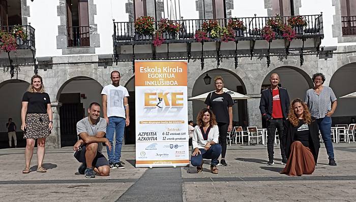 Eskola kirola "egokitua eta inklusiboa" izatera bidean, eskaintza zabaldu dute Azkoitian eta Azpeitian