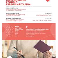 Saioa: Migratzaileen ezohiko erregularizazioari buruzko saio informatzailea