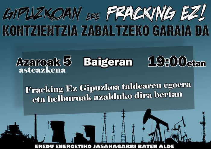 Batzarra: Gipuzkoan ere Fracking ez!