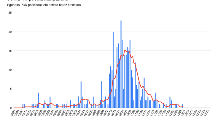 Zumaian kasu bakarra atzeman badute ere, gora egin dute baieztatutako positiboek