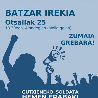 M17ko greba orokorra prestatzeko batzar irekia