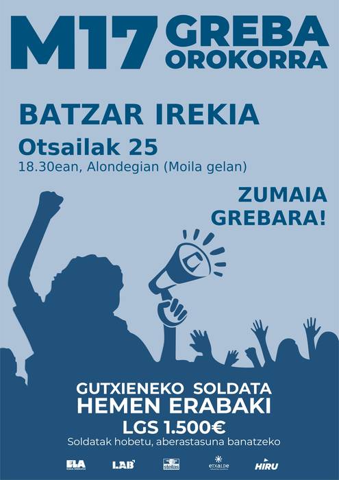 M17ko greba orokorra prestatzeko batzar irekia