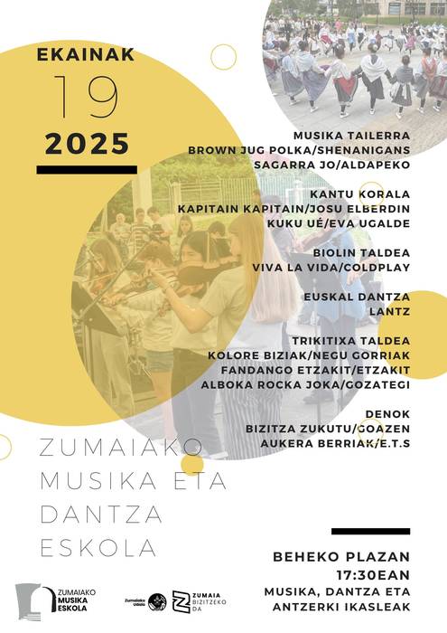 Zumaiako Musika eta Dantza Eskolako ikasturte amaierako festa